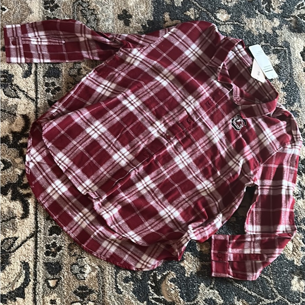 Women’s plaid USC gamecocks plaid flannel size XL NWT